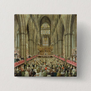 Bóton Quadrado 5.08cm Uma opinião interior a abadia de Westminster no