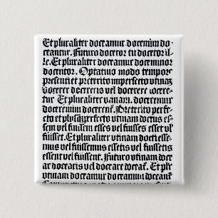 Bóton Quadrado 5.08cm Uma página 'do Grammaire Latine