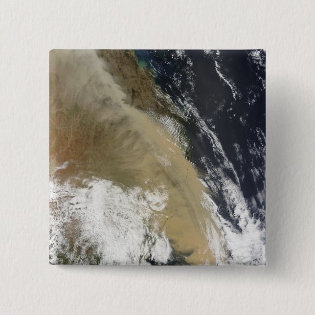 Bóton Quadrado 5.08cm Uma parede de poeira esticada do norte Queensla (Frente)