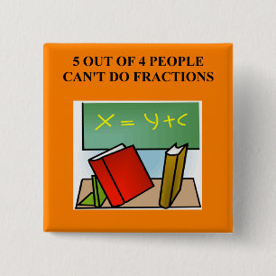 Bóton Quadrado 5.08cm uma piada engraçada da matemática