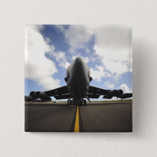 Bóton Quadrado 5.08cm Uma tripulação de manutenção da Força Aérea dos EU (Frente)