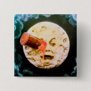 Bóton Quadrado 5.08cm Uma viagem à lua