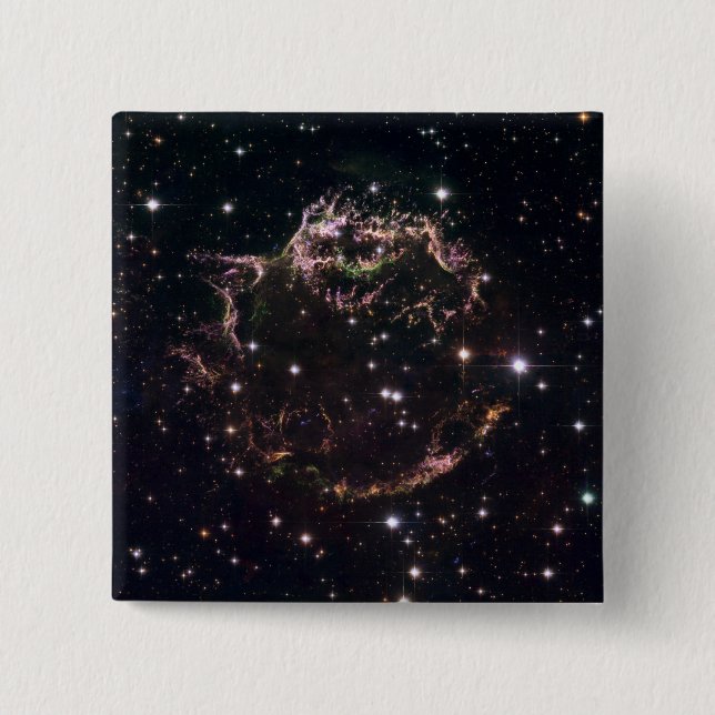 Bóton Quadrado 5.08cm Uma visão detalhada sobre os restos mortais (Frente)