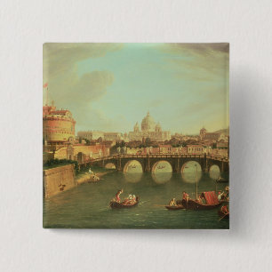 Bóton Quadrado 5.08cm Uma vista de Roma