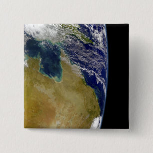 Bóton Quadrado 5.08cm Uma vista parcial da terra que mostra Austrália