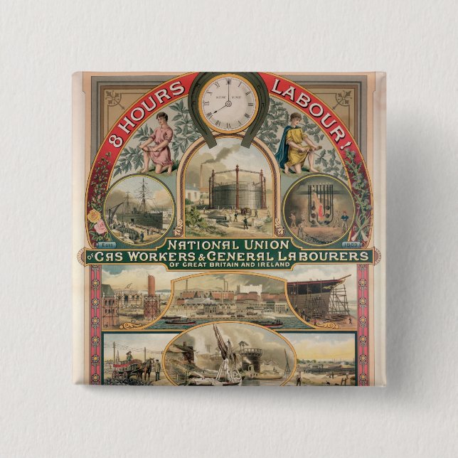 Bóton Quadrado 5.08cm União nacional (Frente)