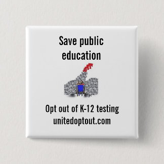 Bóton Quadrado 5.08cm Unido Opt para fora o botão quadrado