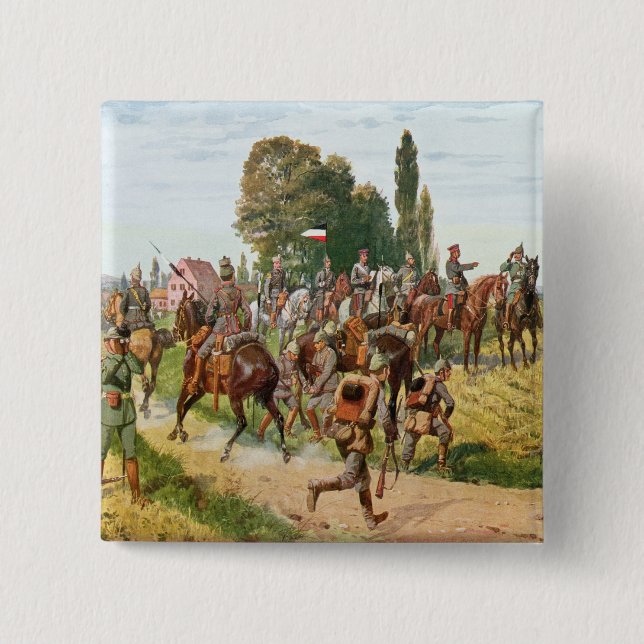 Bóton Quadrado 5.08cm Uniformes alemães (Frente)