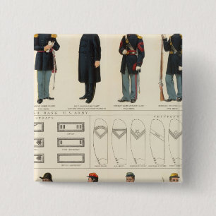 Bóton Quadrado 5.08cm Uniformes, EUA, exército CS