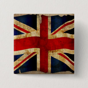 Bóton Quadrado 5.08cm Union Jack