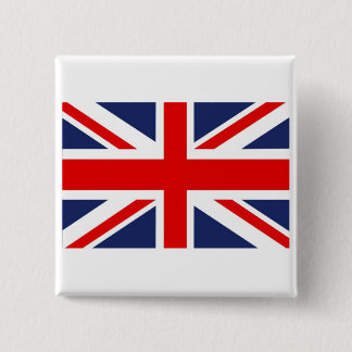 Bóton Quadrado 5.08cm Union Jack Flag-Reino Unido