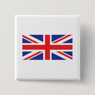 Bóton Quadrado 5.08cm Union Jack UK Flag