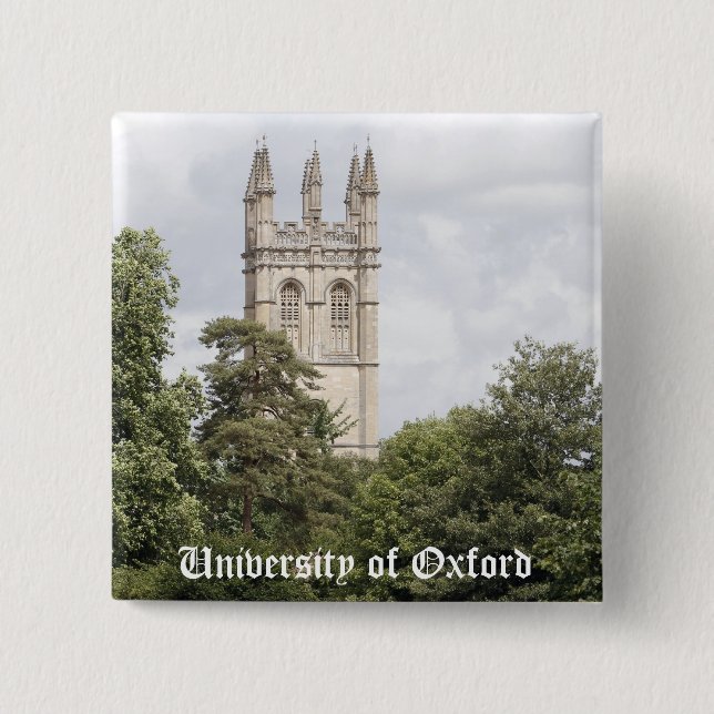 Bóton Quadrado 5.08cm Universidade de Oxford (Frente)
