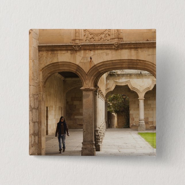 Bóton Quadrado 5.08cm Universidade de Salamanca (Frente)