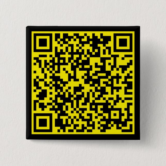 Bóton Quadrado 5.08cm URL Personalizada de Código QR Personalizado Amare (Frente)