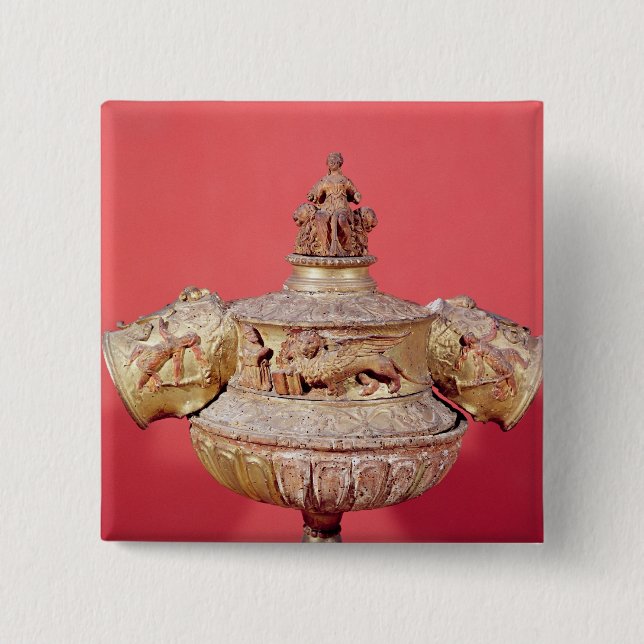 Bóton Quadrado 5.08cm Urna usada para eleições dogal (Frente)