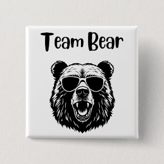 Bóton Quadrado 5.08cm Urso de Equipe
