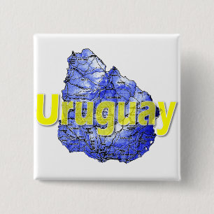 Bóton Quadrado 5.08cm Uruguai