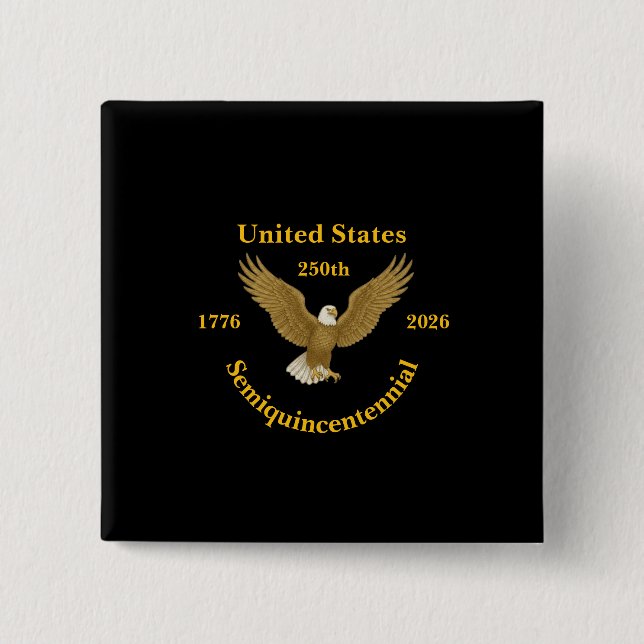Bóton Quadrado 5.08cm USA 250 Elegant Black Buttons (Frente)