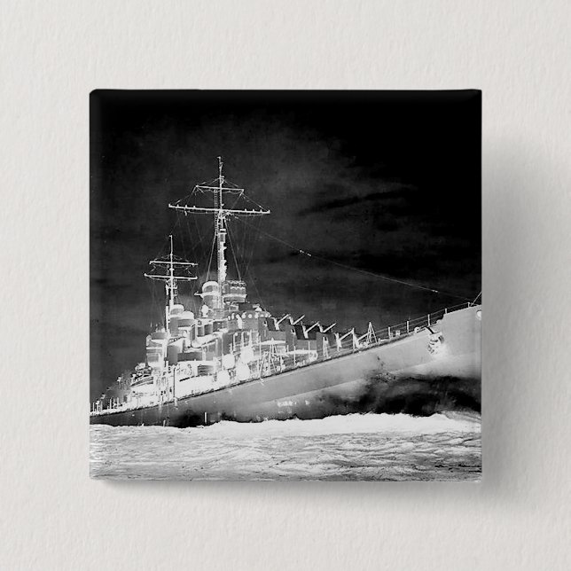 Bóton Quadrado 5.08cm USS Atlanta (Frente)