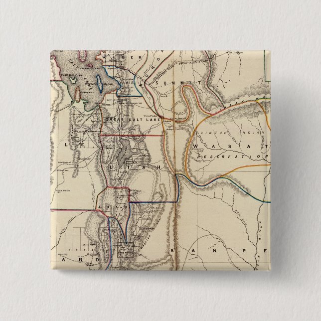 Bóton Quadrado 5.08cm Utah 2 (Frente)