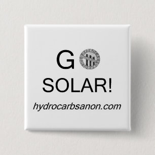 Bóton Quadrado 5.08cm Vá solar! Botão