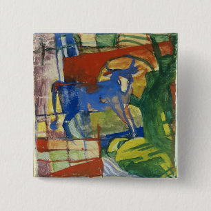Bóton Quadrado 5.08cm Vaca azul, 1914 (tempera no papel)