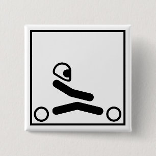 Bóton Quadrado 5.08cm Vai a figura de Kart