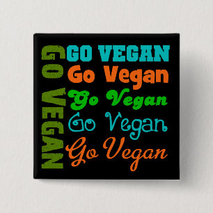 Bóton Quadrado 5.08cm Vai o VEGAN