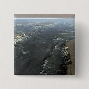 Bóton Quadrado 5.08cm Valles Marineris, o Grand Canyon de Marte