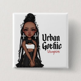 Bóton Quadrado 5.08cm Vampiros Góticos Urbanos Pino 1