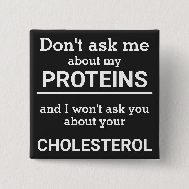 Bóton Quadrado 5.08cm Vegan - não me pergunte sobre minha diversão prote (Frente)