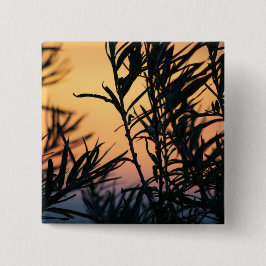 Bóton Quadrado 5.08cm Vegetação ao pôr do sol