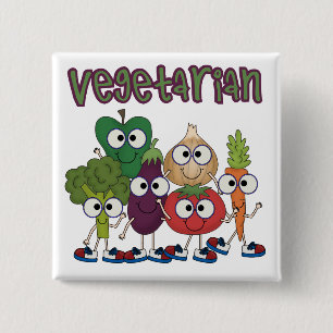 Bóton Quadrado 5.08cm Vegetariano