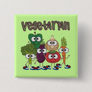 Bóton Quadrado 5.08cm Vegetariano