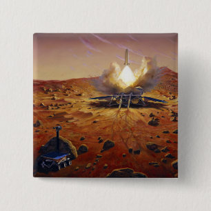 Bóton Quadrado 5.08cm Veículo de subida de Marte