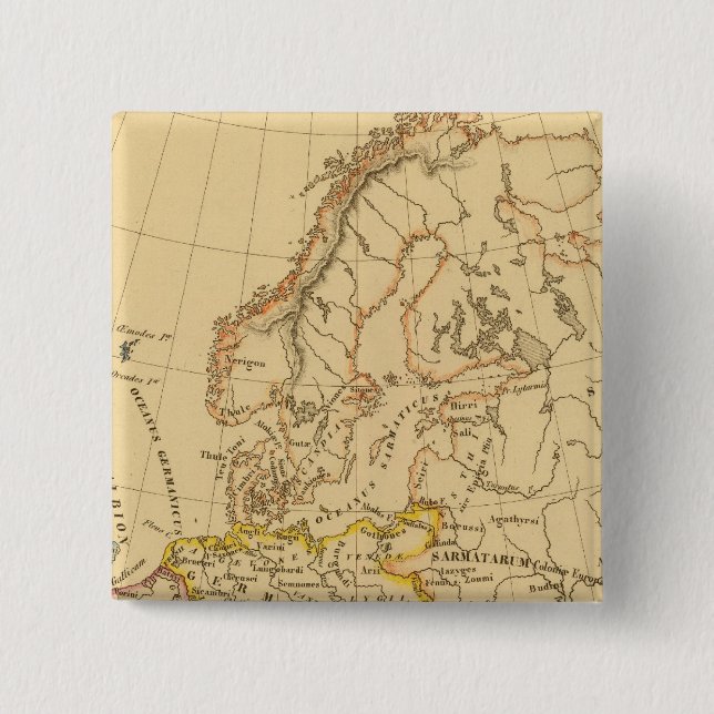 Bóton Quadrado 5.08cm Velha Europa (Frente)