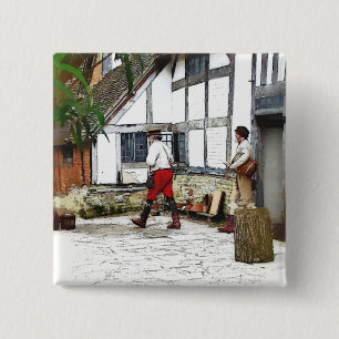 BÓTON QUADRADO 5.08CM VELHA INGLATERRA