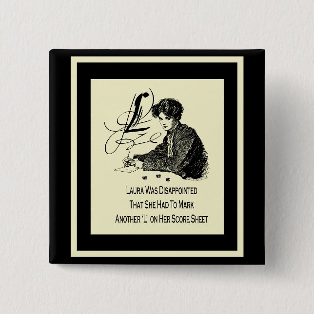 Bóton Quadrado 5.08cm Vencido de Bunco (Frente)