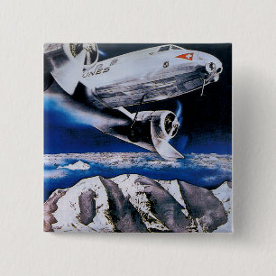 Bóton Quadrado 5.08cm Venez En Suisse ~ Venha à Suiça