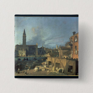 Bóton Quadrado 5.08cm Veneza: Campo San Vidal e Santa Maria Carita