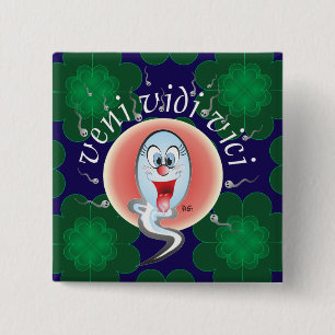 Bóton Quadrado 5.08cm veni vidi vici Button