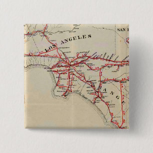 Bóton Quadrado 5.08cm Ventura, Los Angeles, San Bernardino, Orange