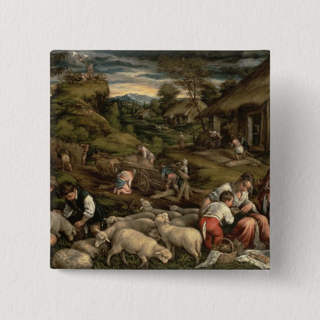 Bóton Quadrado 5.08cm Verão, 1576, (Frente)
