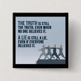 Bóton Quadrado 5.08cm Verdade é verdade