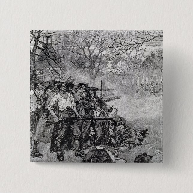 Bóton Quadrado 5.08cm Verde de Lexington (Frente)