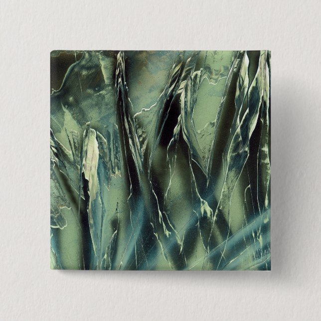 Bóton Quadrado 5.08cm Verde e Cinza para Preto (Frente)