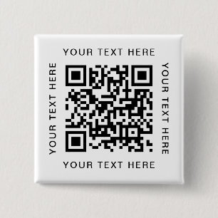 Bóton Quadrado 5.08cm Verificação simples de Web sites de código QR para