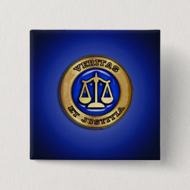 BÓTON QUADRADO 5.08CM VERITAS EM AZUL