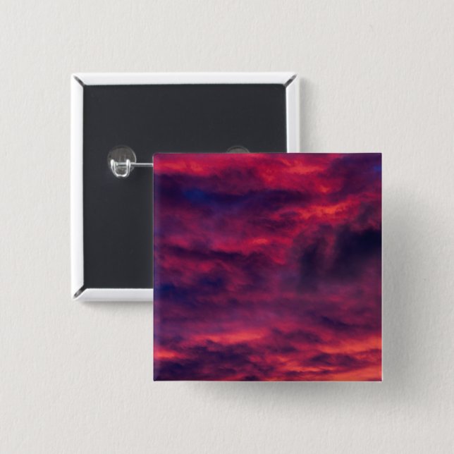 Bóton Quadrado 5.08cm vermelho augural (Frente & Verso)